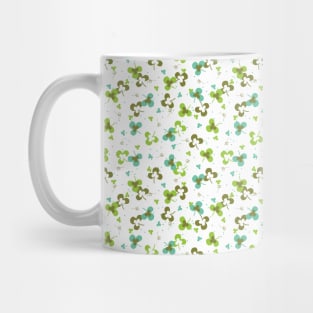 Happy Green Clover Leaves Art Pattern Mug